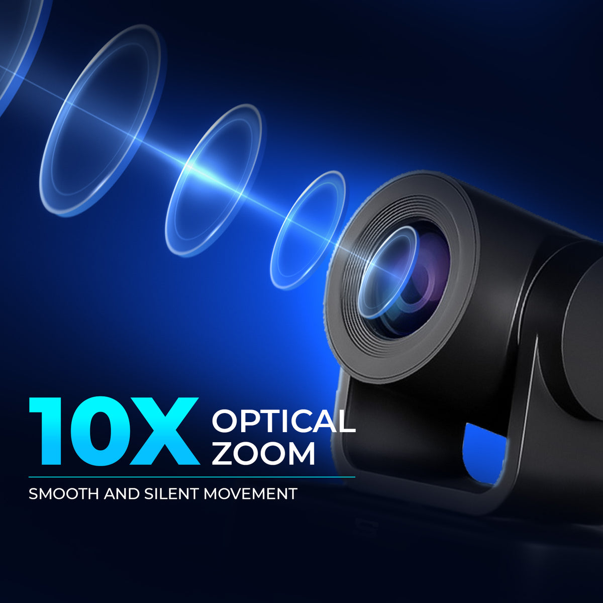 Smart Pixel PTZ Camera 10X Optical Zoom Full HD 1080P USB Conference Camera | Auto Focus, 2D/3D DNR, Pan Tilt Zoom, RS232/RS485, IR Remote for Meetings, Classroom & Telemedicine