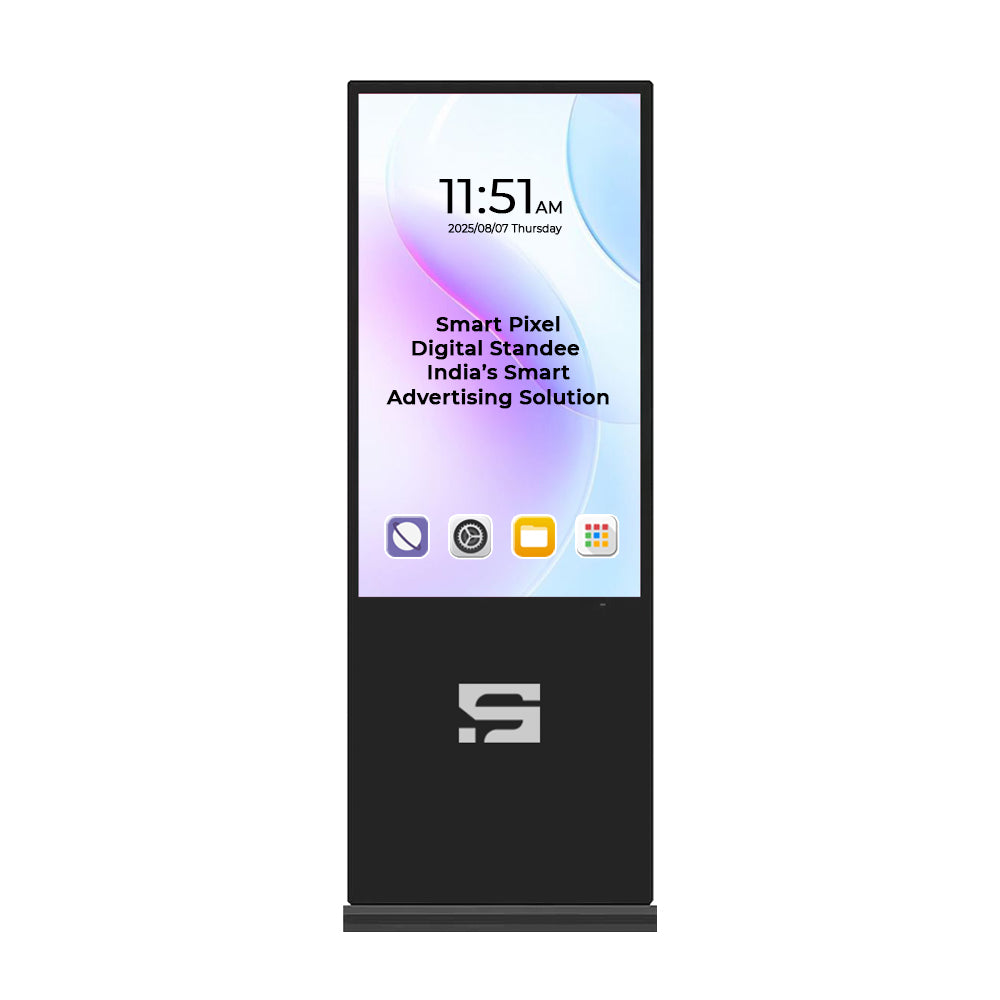 Smart Pixel Interactive 65 Inch Vivid Non Touch Screen Digital Standee Kiosk- Android Wi-Fi Floor Stand Digital for Restaurants, Exhibitions,Shopping Malls,Weddings&Real Estate Projects