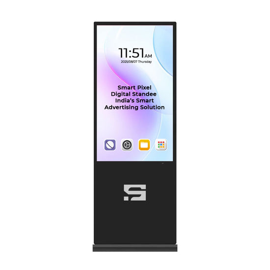 Smart Pixel Interactive 65 Inch Vivid Non Touch Screen Digital Standee Kiosk- Android Wi-Fi Floor Stand Digital for Restaurants, Exhibitions,Shopping Malls,Weddings&Real Estate Projects
