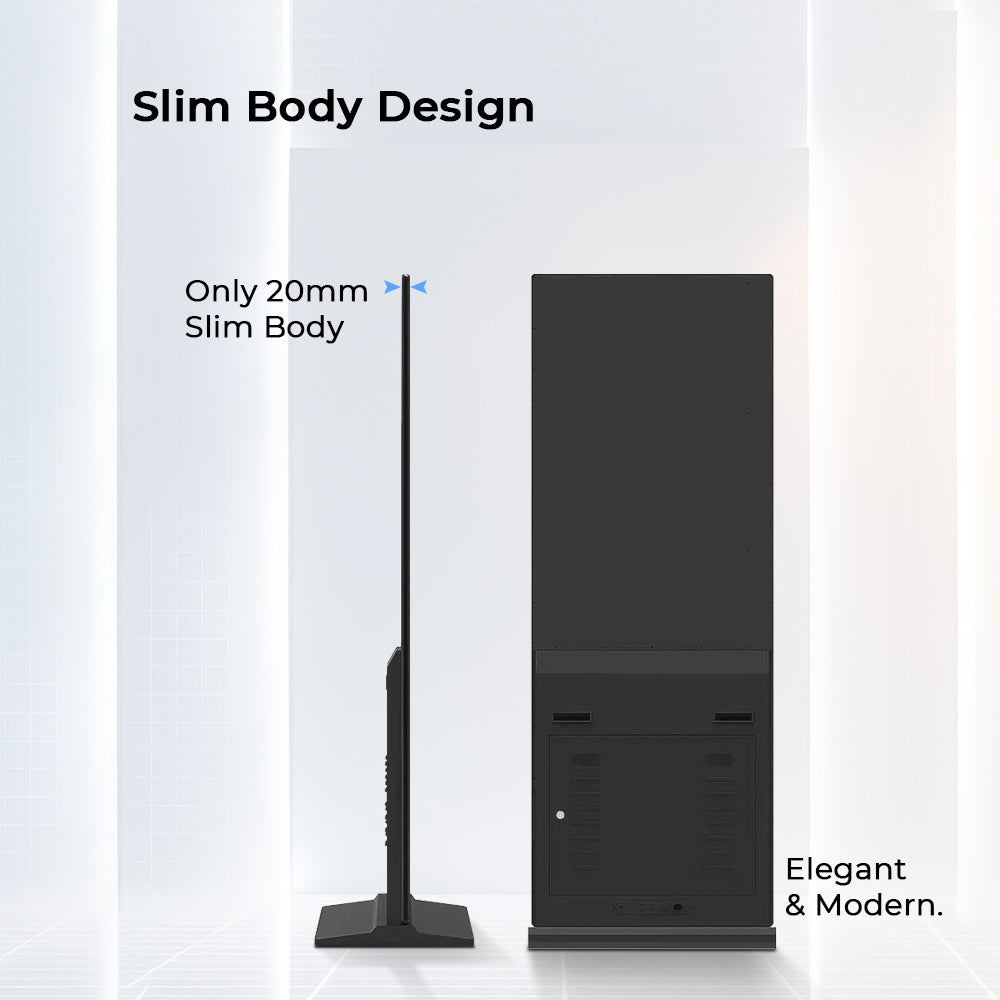 Smart Pixel Interactive 65 Inch Vivid Non Touch Screen Digital Standee Kiosk- Android Wi-Fi Floor Stand Digital for Restaurants, Exhibitions,Shopping Malls,Weddings&Real Estate Projects